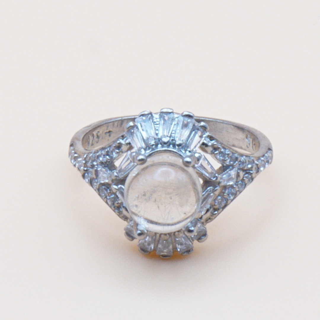 925 Silber Damen Ring mit Bergkristall aus Najaf - Durr al Najaf