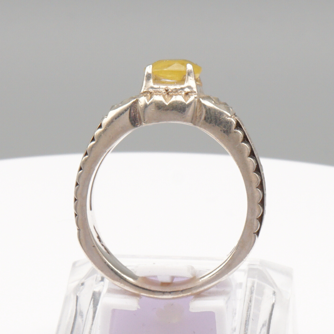 925 Herren Silberring mit echtem Saphir- Handarbeit