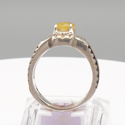 925 Herren Silberring mit echtem Saphir- Handarbeit