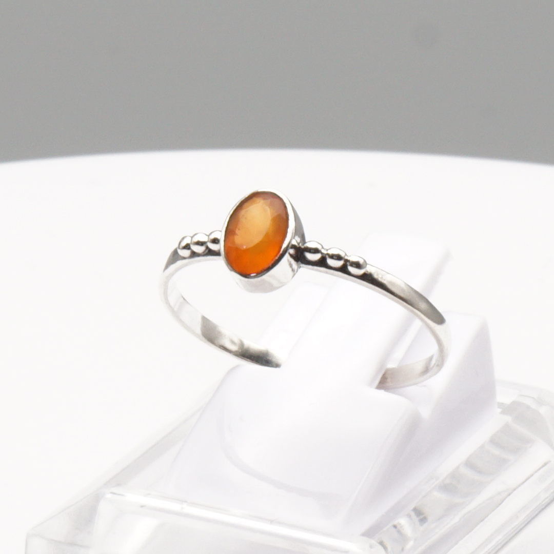 925 Silber Damen Ring mit Karneol-Achat - Aqeeq