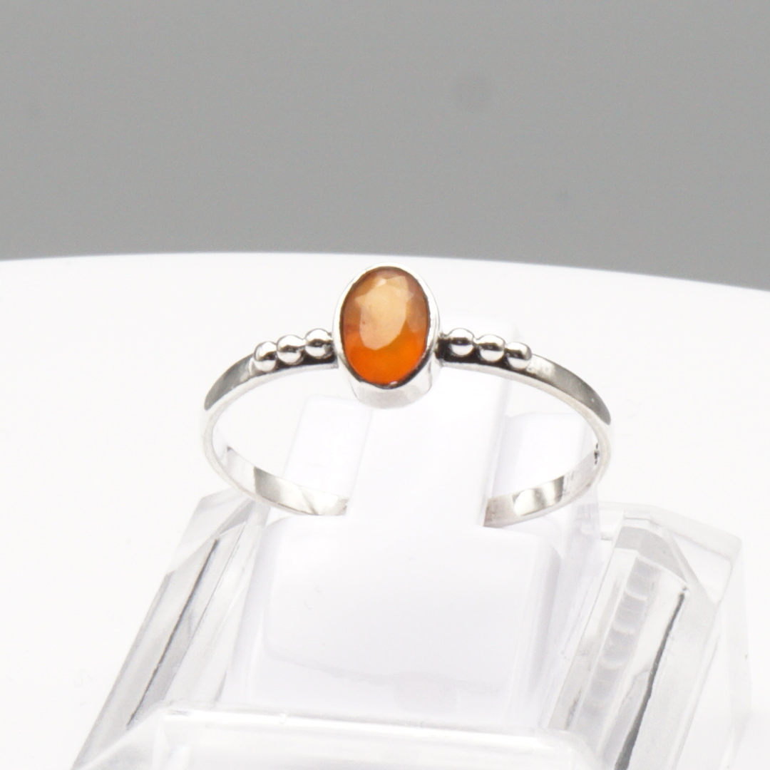 925 Silber Damen Ring mit Karneol-Achat - Aqeeq