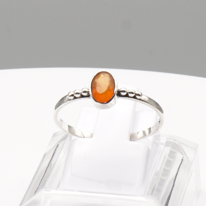 925 Silber Damen Ring mit Karneol-Achat - Aqeeq