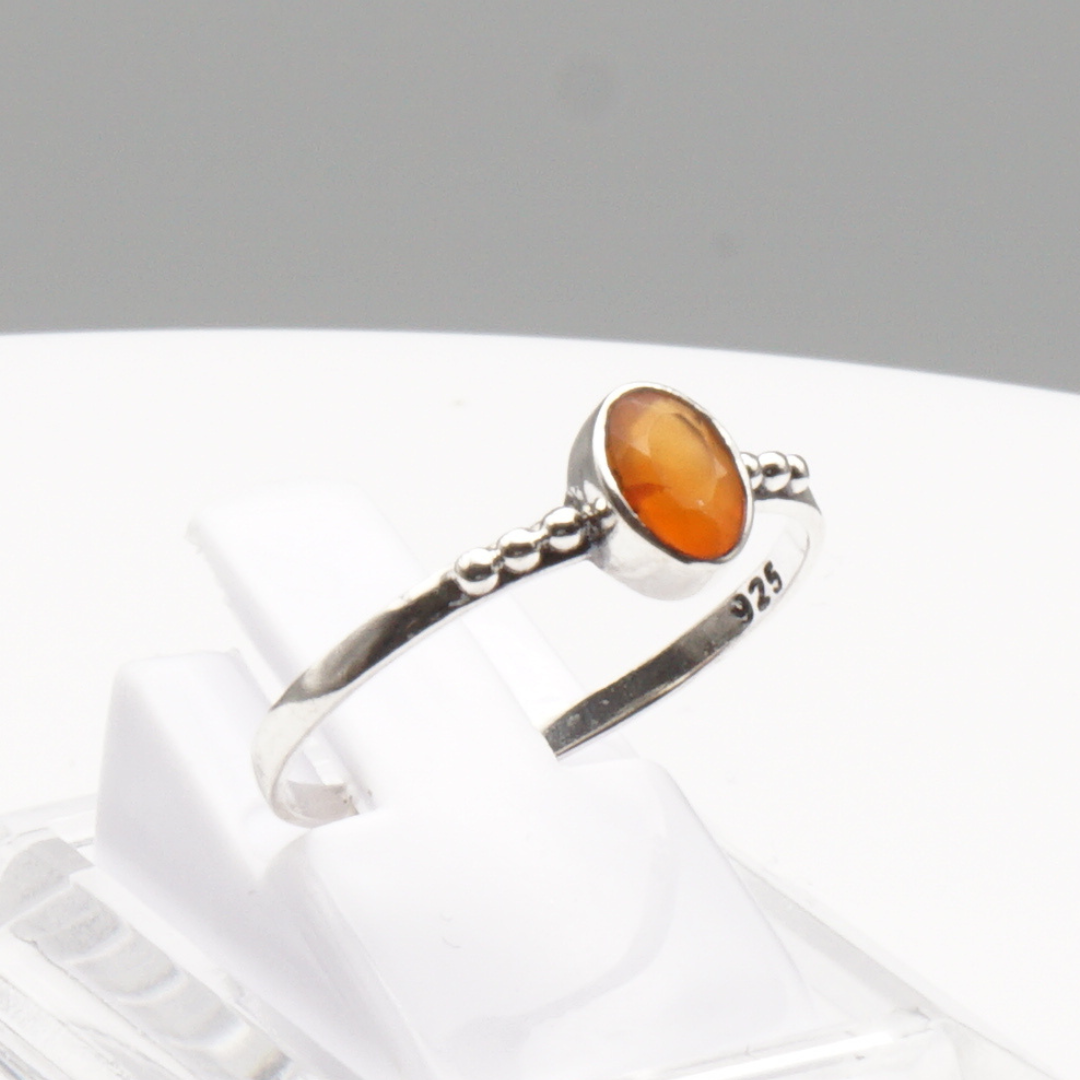 925 Silber Damen Ring mit Karneol-Achat - Aqeeq