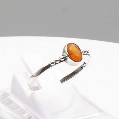 925 Silber Damen Ring mit Karneol-Achat - Aqeeq