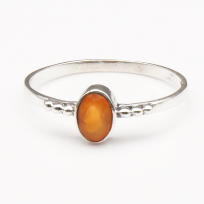 925 Silber Damen Ring mit Karneol-Achat - Aqeeq