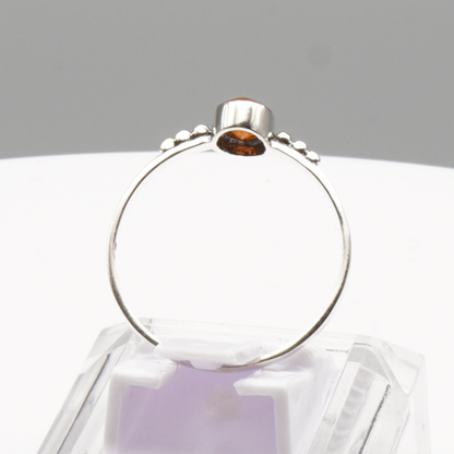 925 Silber Damen Ring mit Karneol-Achat - Aqeeq