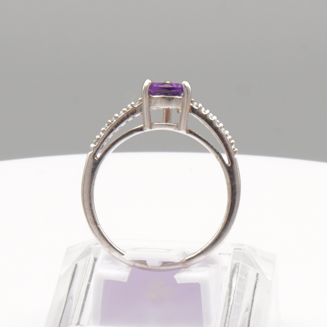 925 Silber Damen Ring mit echtem Amethyst
