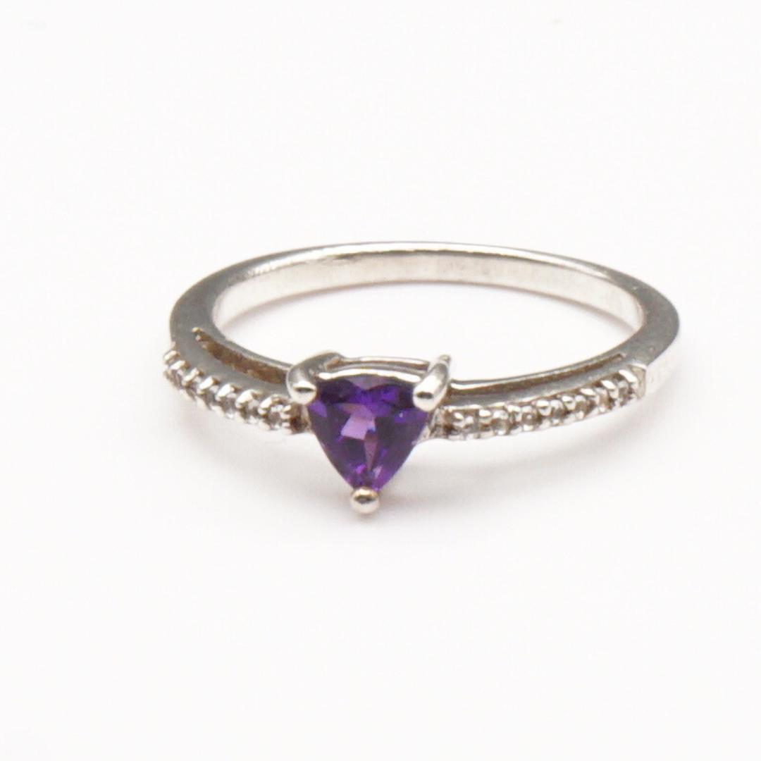 925 Silber Damen Ring mit echtem Amethyst