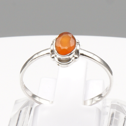 925 Silber Damen Ring mit Karneol-Achat - Aqeeq