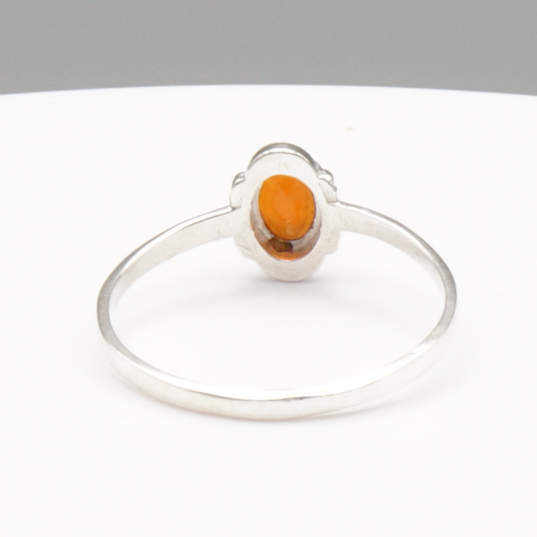 925 Silber Damen Ring mit Karneol-Achat - Aqeeq