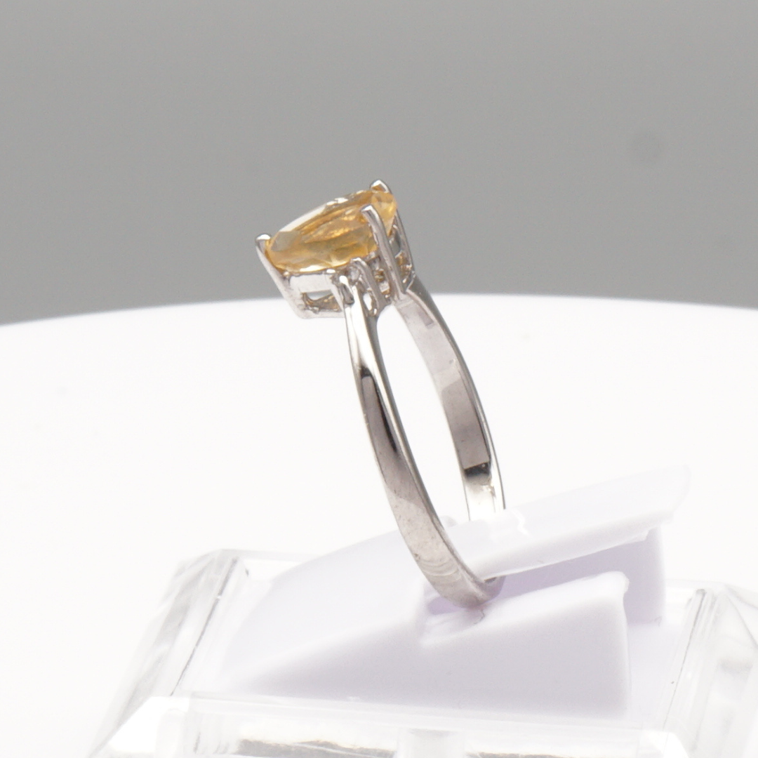 925 Silber Damen Ring mit echtem Citrin