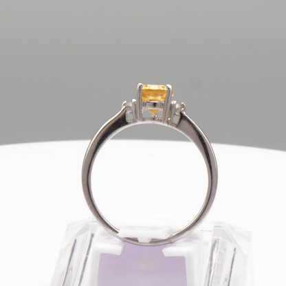 925 Silber Damen Ring mit echtem Citrin