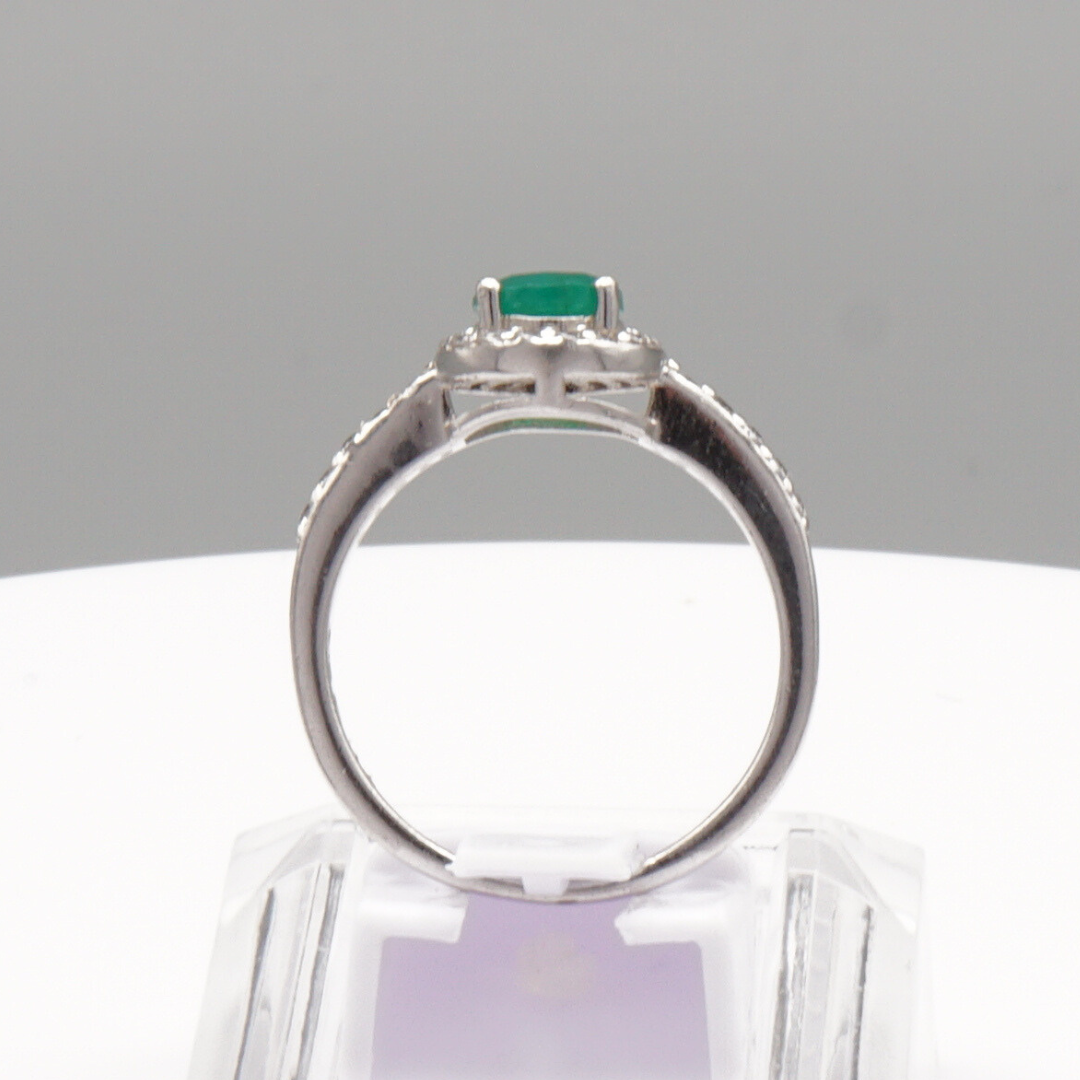 925 Silber Damen Ring mit grünem Achat - Aqeeq