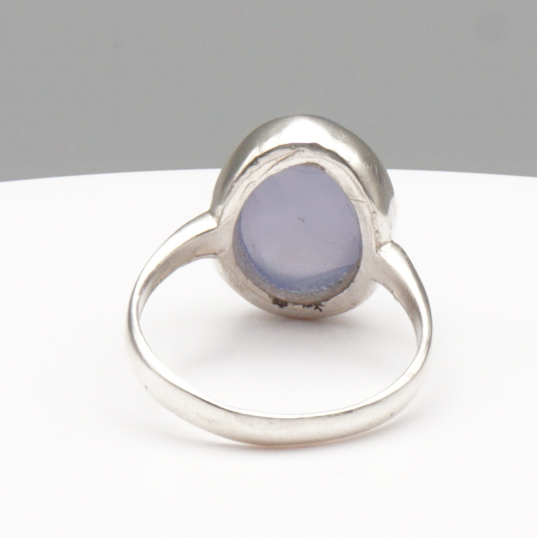 925 Silber Damen Ring mit Jemen Achat - Aqeeq Yamani