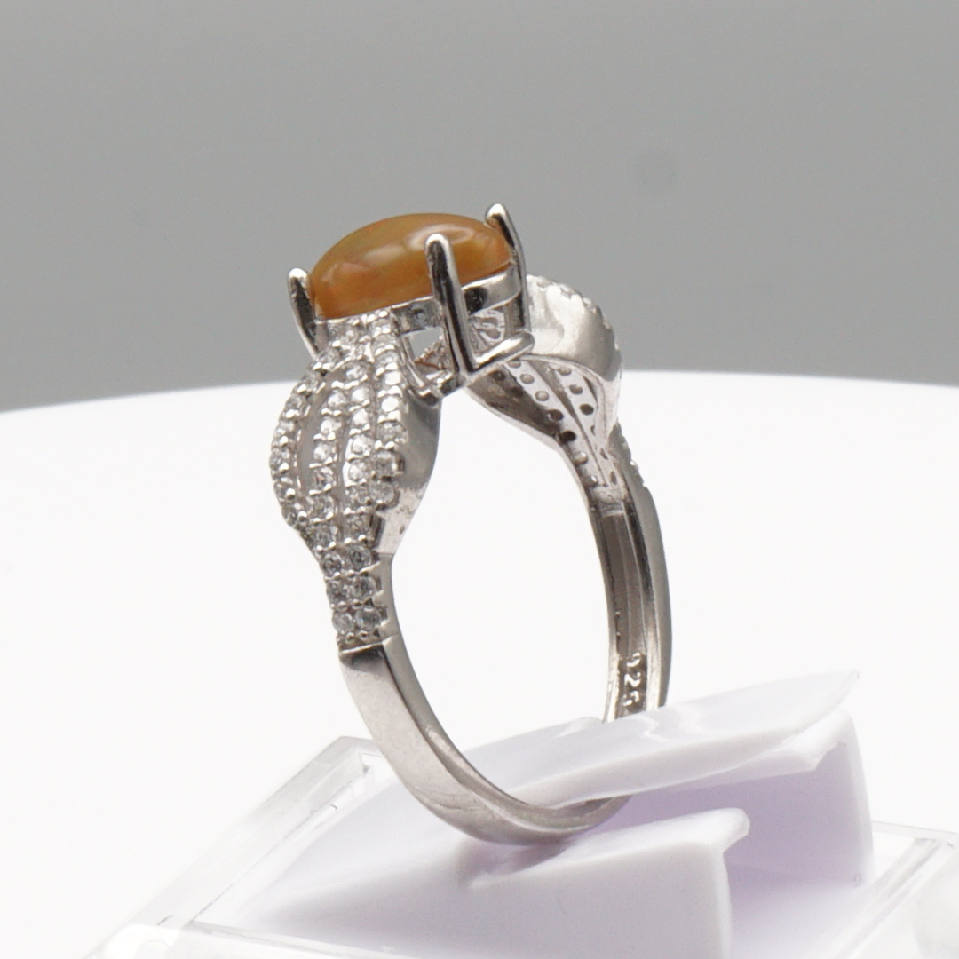 925 Damen Ring mit echtem  äthiopischen Edel Opal