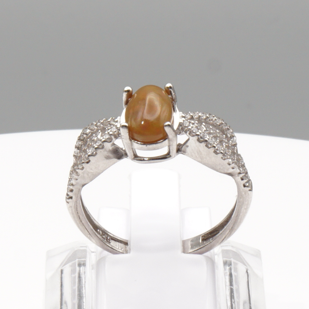 925 Damen Ring mit echtem  äthiopischen Edel Opal