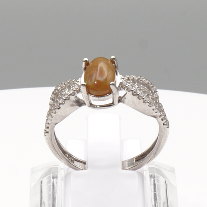 925 Damen Ring mit echtem  äthiopischen Edel Opal