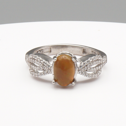 925 Damen Ring mit echtem  äthiopischen Edel Opal