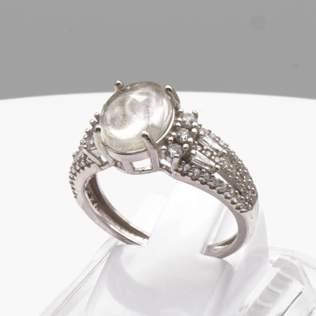 925 Silber Damen Ring mit Bergkristall aus Najaf - Durr al Najaf