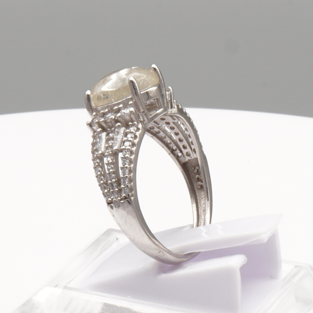 925 Silber Damen Ring mit Bergkristall aus Najaf - Durr al Najaf