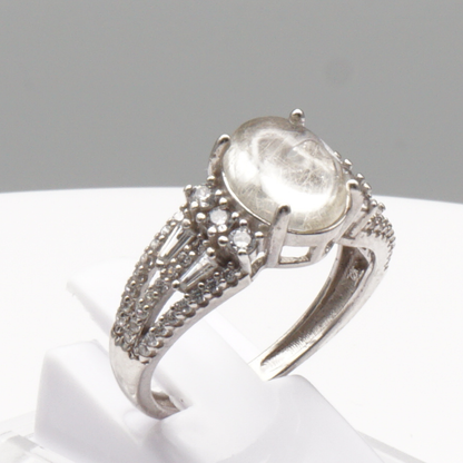 925 Silber Damen Ring mit Bergkristall aus Najaf - Durr al Najaf