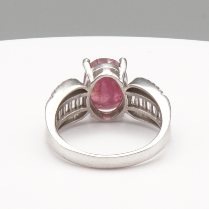 925 Silber Damen Ring mit echtem Rubin - Yaqoot