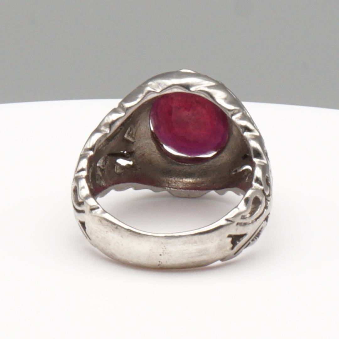 925 Silber Damen Ring mit echtem Rubin - Yaqoot
