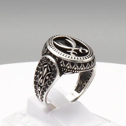 925 Silber Herrenring – Zulfiqar (Imam Ali Schwert)