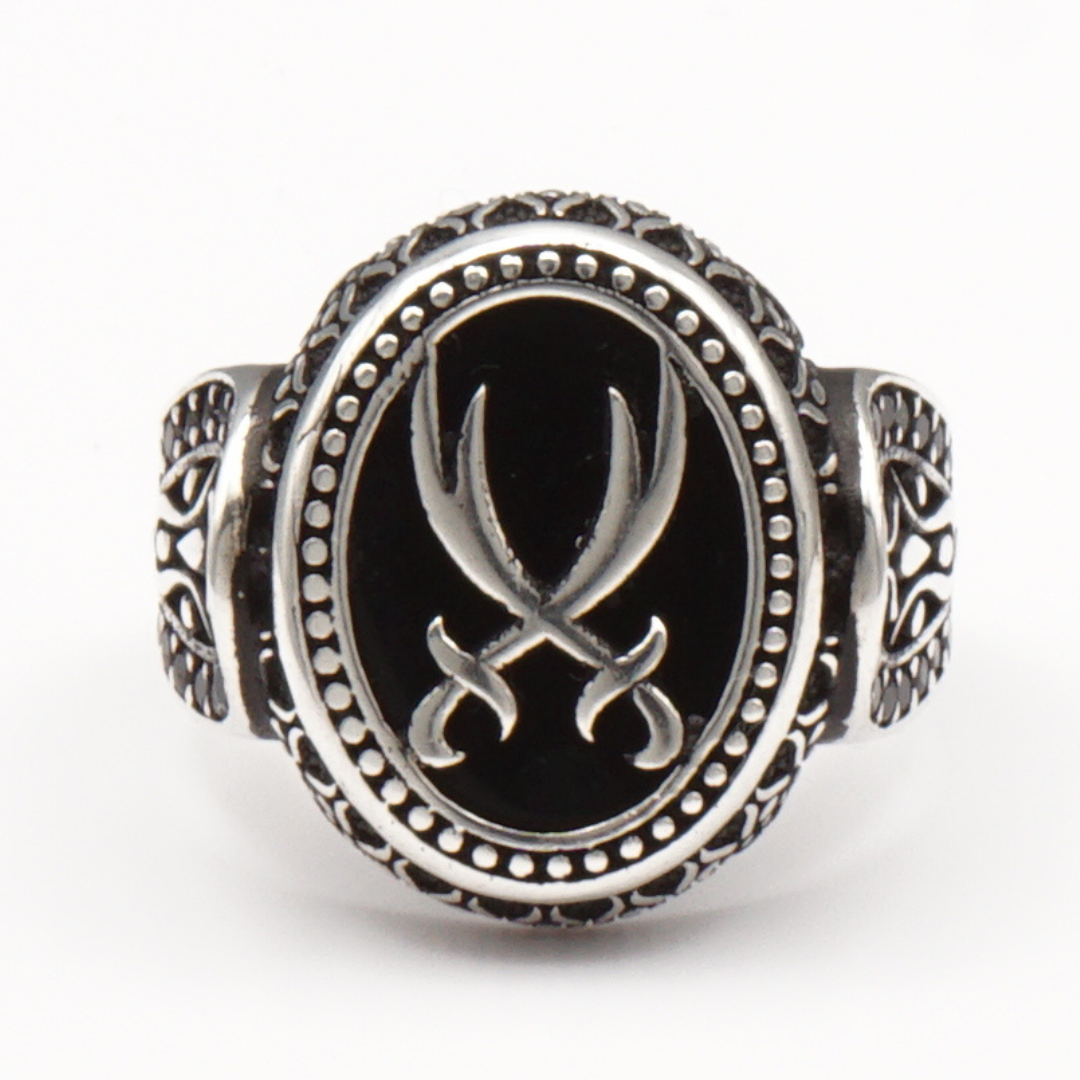 925 Silber Herrenring – Zulfiqar (Imam Ali Schwert)