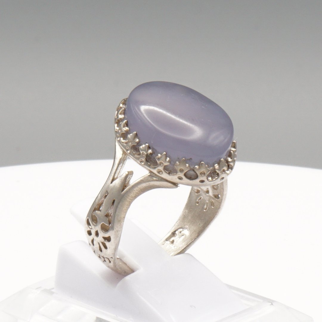 925 Silber Herrenring mit echtem Jemen Achat - Aqeeq Yamani