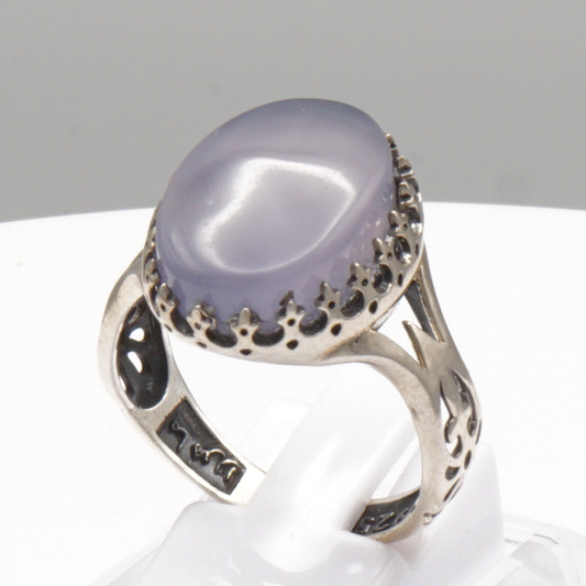 925 Silber Herrenring mit echtem Jemen Achat - Aqeeq Yamani