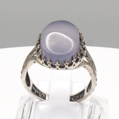 925 Silber Herrenring mit echtem Jemen Achat - Aqeeq Yamani
