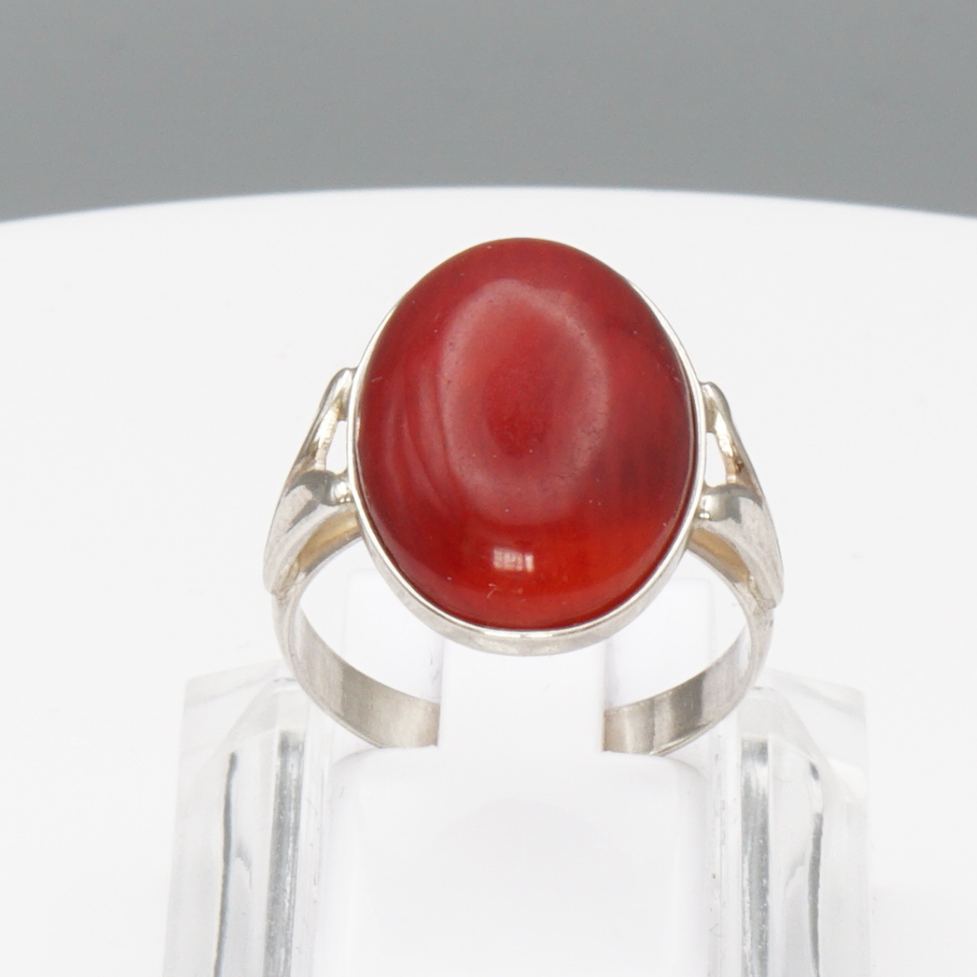 925 Silber Damen Ring mit roter Koralle - Marjan