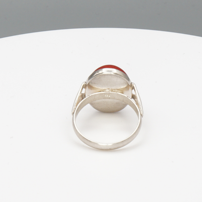 925 Silber Damen Ring mit roter Koralle - Marjan