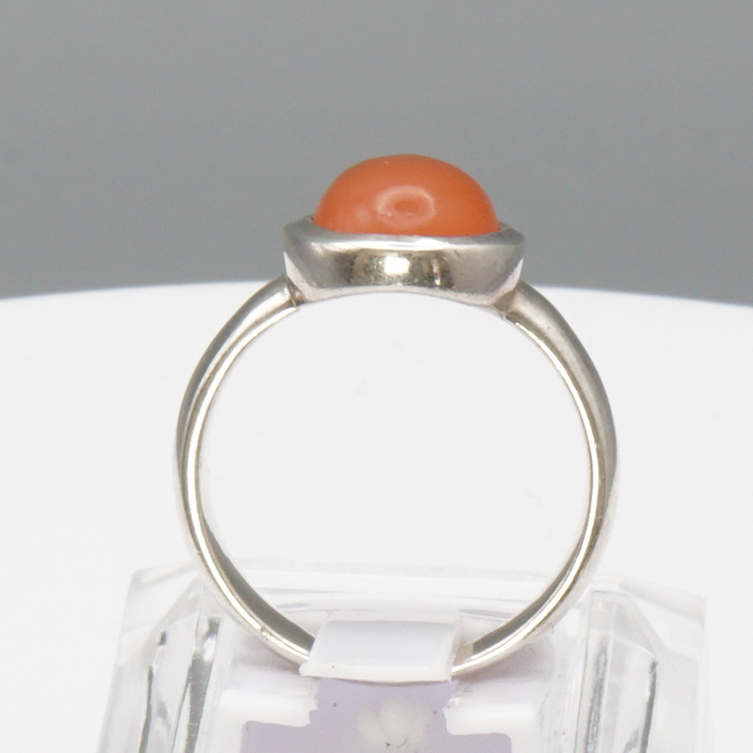 925 Massvier Silber Damen Ring mit Jemen Achat - Aqeeq - Handarbeit