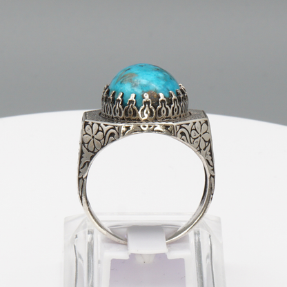 925 Silberring mit echtem Türkis "Firouz"