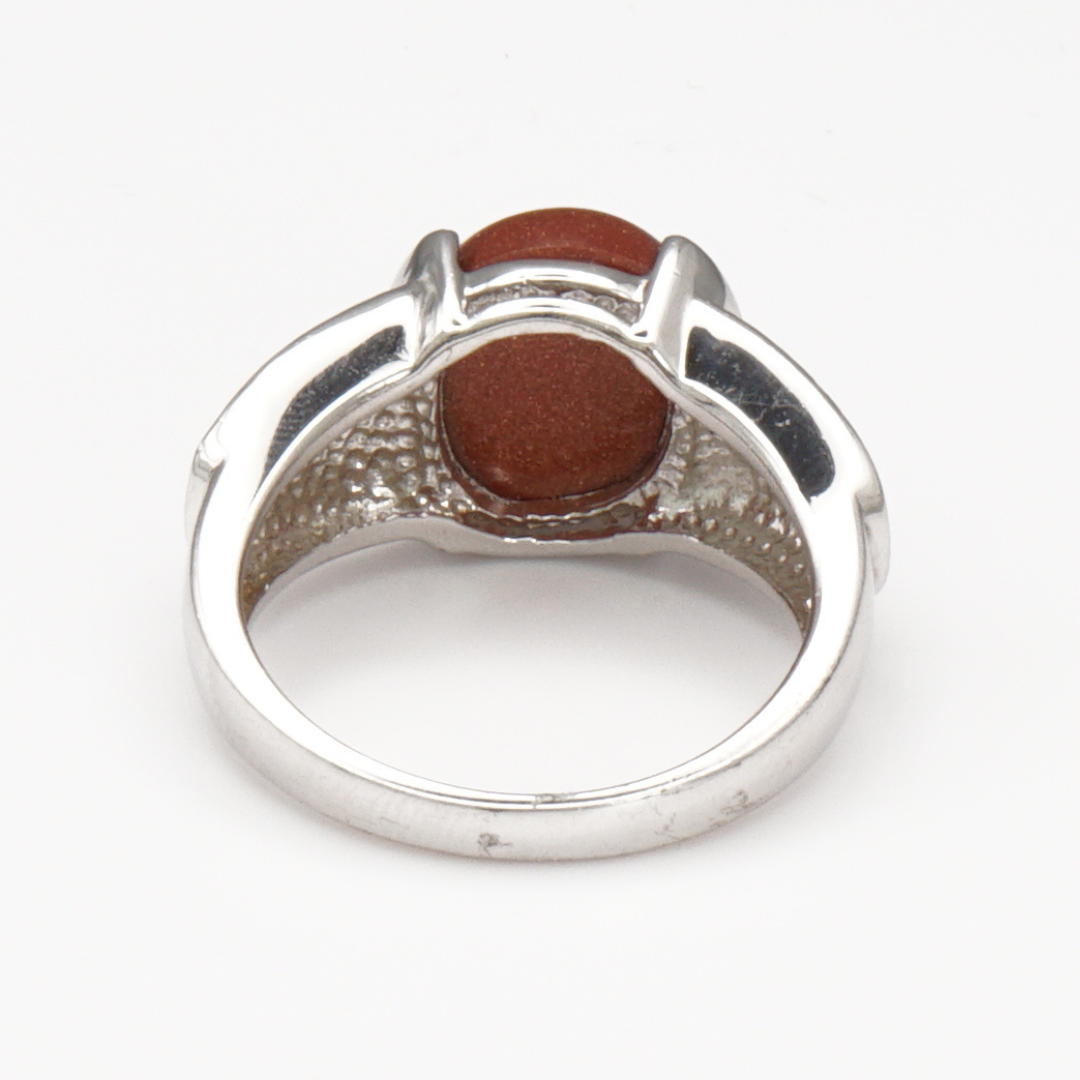 925 Silber Damenring – Natürlicher Goldfluss