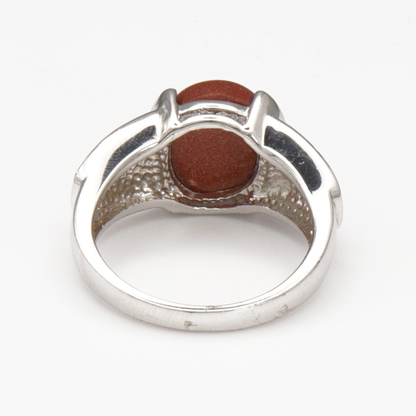 925 Silber Damenring – Natürlicher Goldfluss