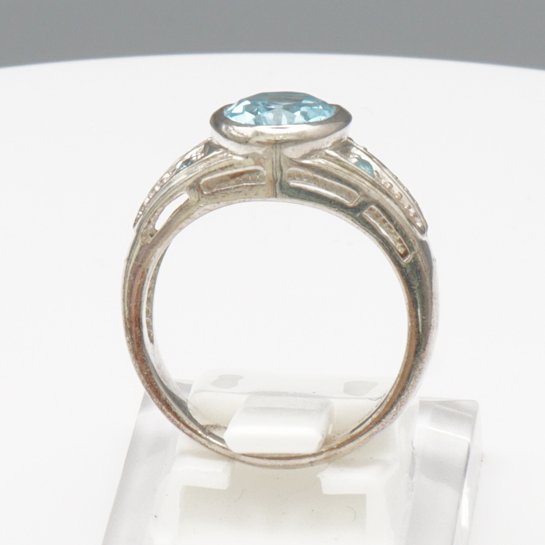 925 Silber Damenring – Blautopas