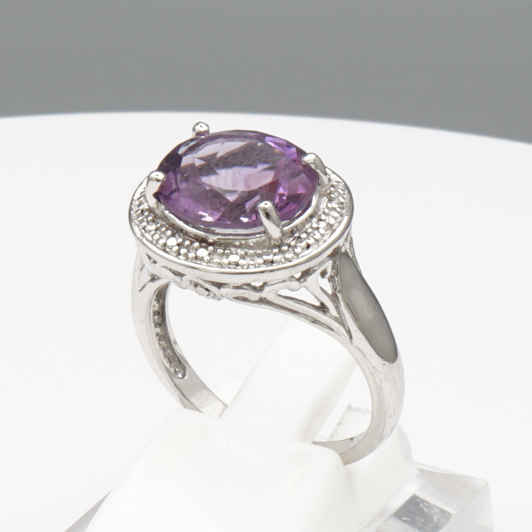925 Silber Damenring – Amethyst