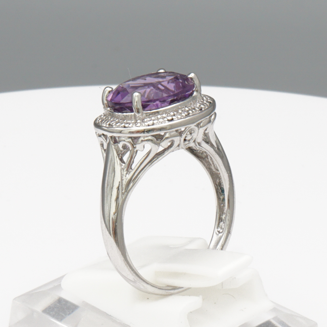925 Silber Damenring – Amethyst