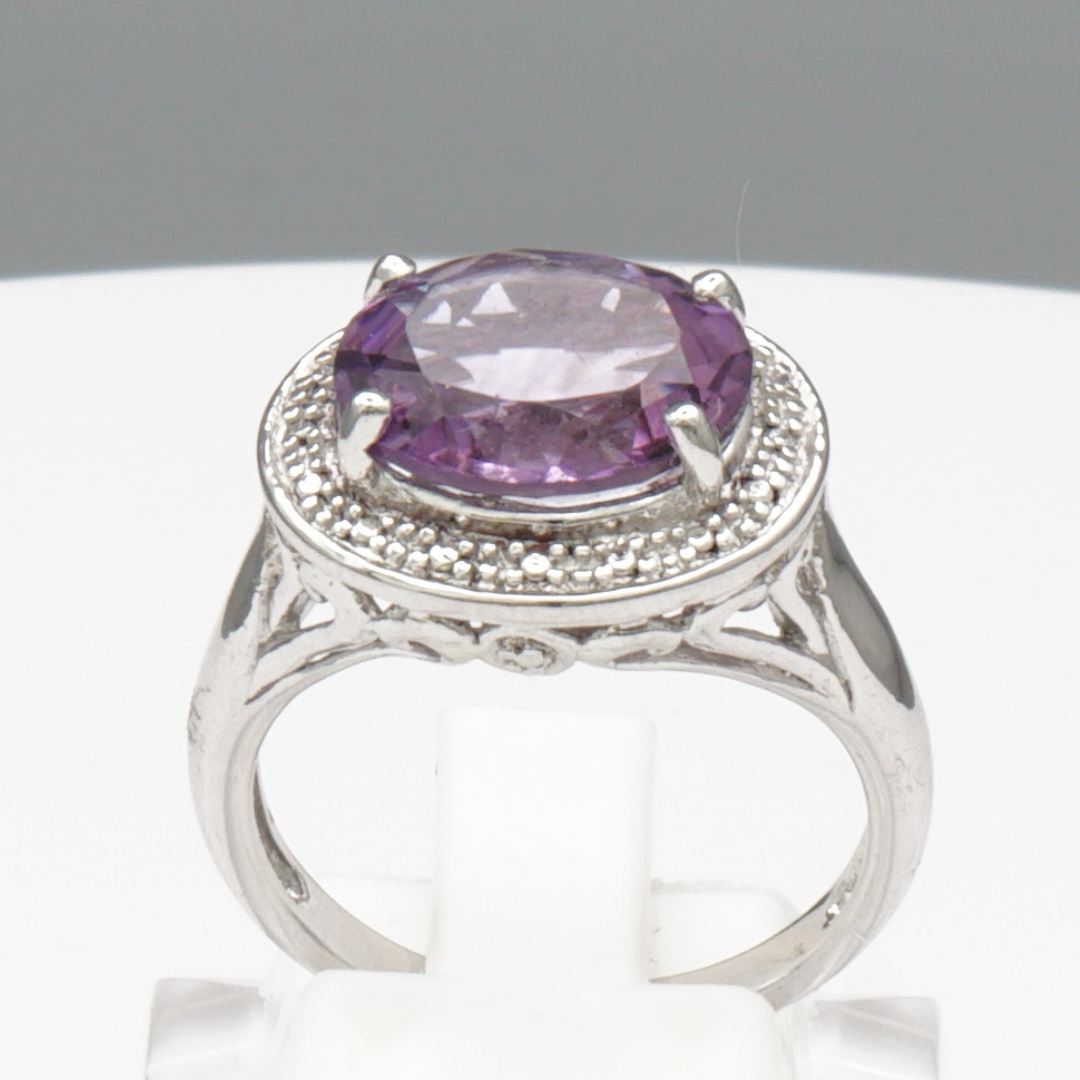 925 Silber Damenring – Amethyst