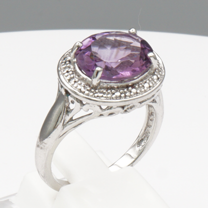 925 Silber Damenring – Amethyst