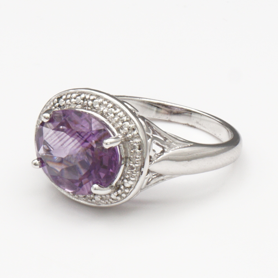 925 Silber Damenring – Amethyst