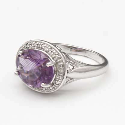 925 Silber Damenring – Amethyst