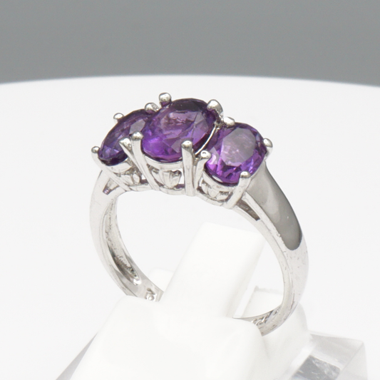 925 Silber Damenring – Amethyst