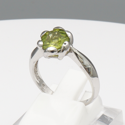 925 Damen Ring mit echtem Peridot - Zabarjad