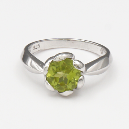925 Damen Ring mit echtem Peridot - Zabarjad