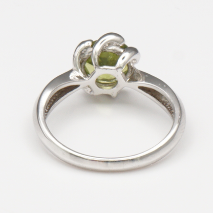 925 Damen Ring mit echtem Peridot - Zabarjad