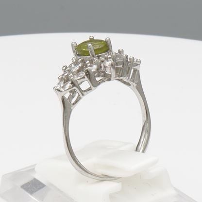 925 Damen Ring mit echtem Peridot - Zabarjad
